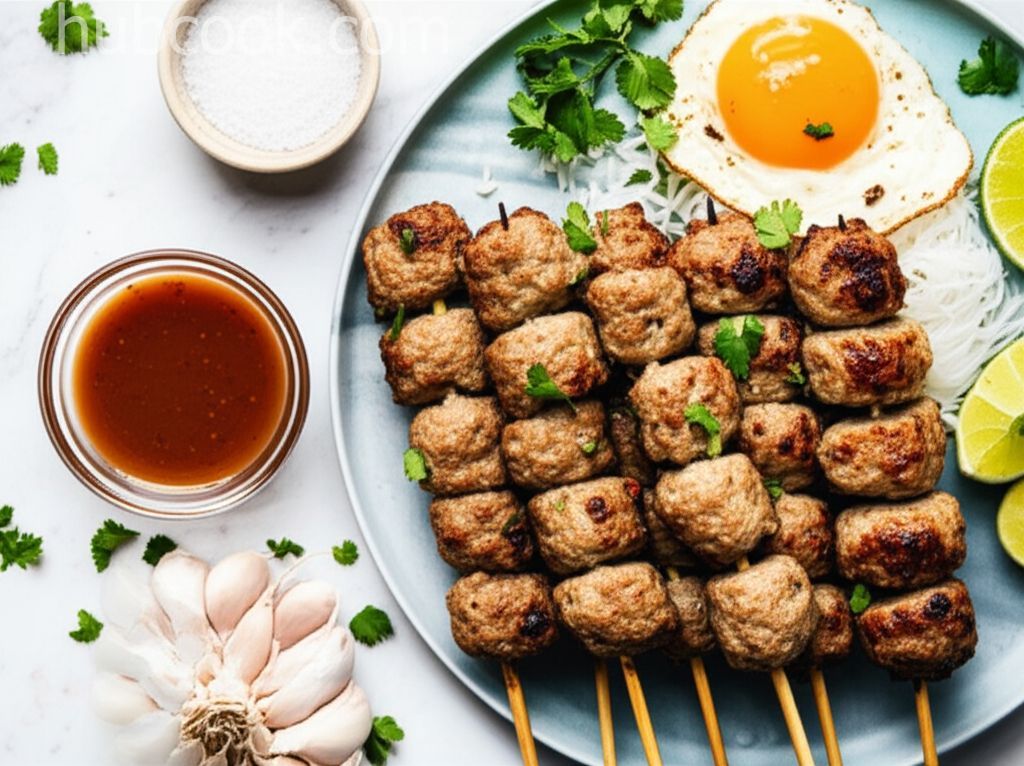 Thai-Style Ground Pork Skewers