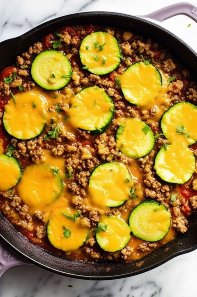 Zucchini and Ground Beef Skillet