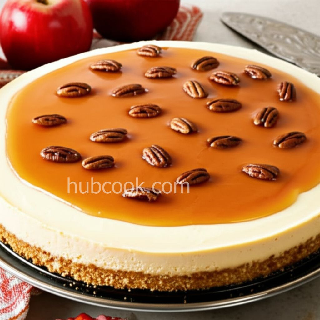 Apple and Caramel Cheesecake