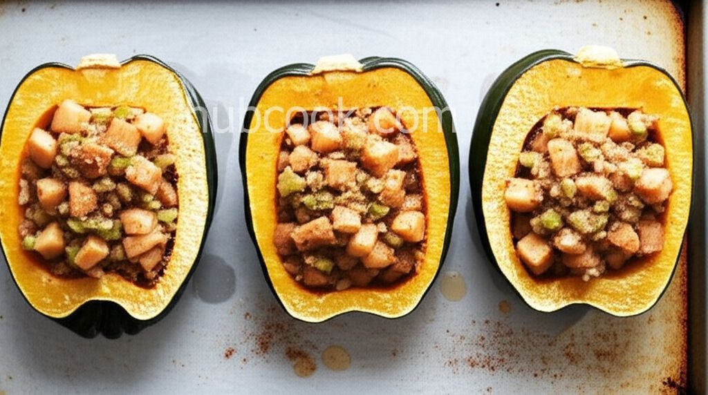 Baked Acorn Squash with Apple Stuffing