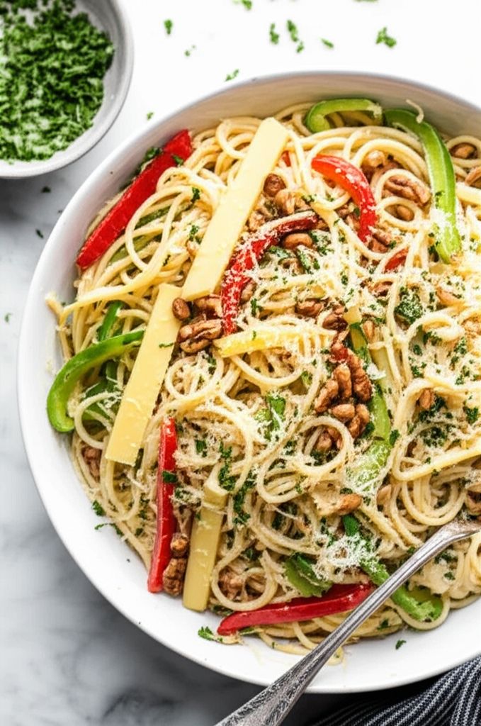 Cheese and Pecan Pasta Salad