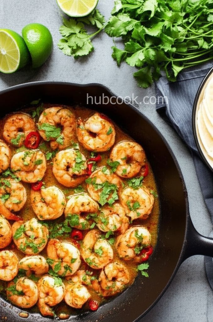 Cilantro Garlic Lime Sauteed Shrimp