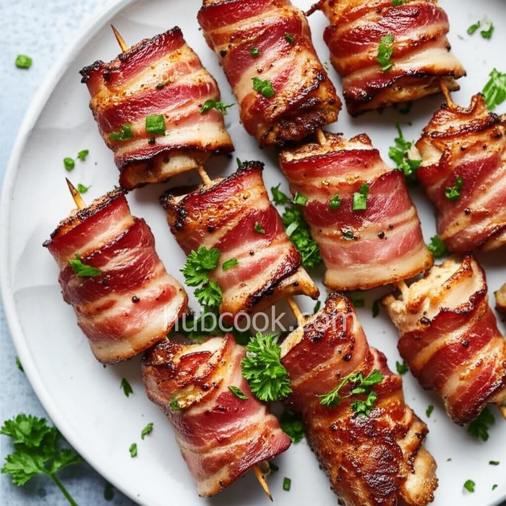 Creamy Bacon-Wrapped Baked Chicken Thighs