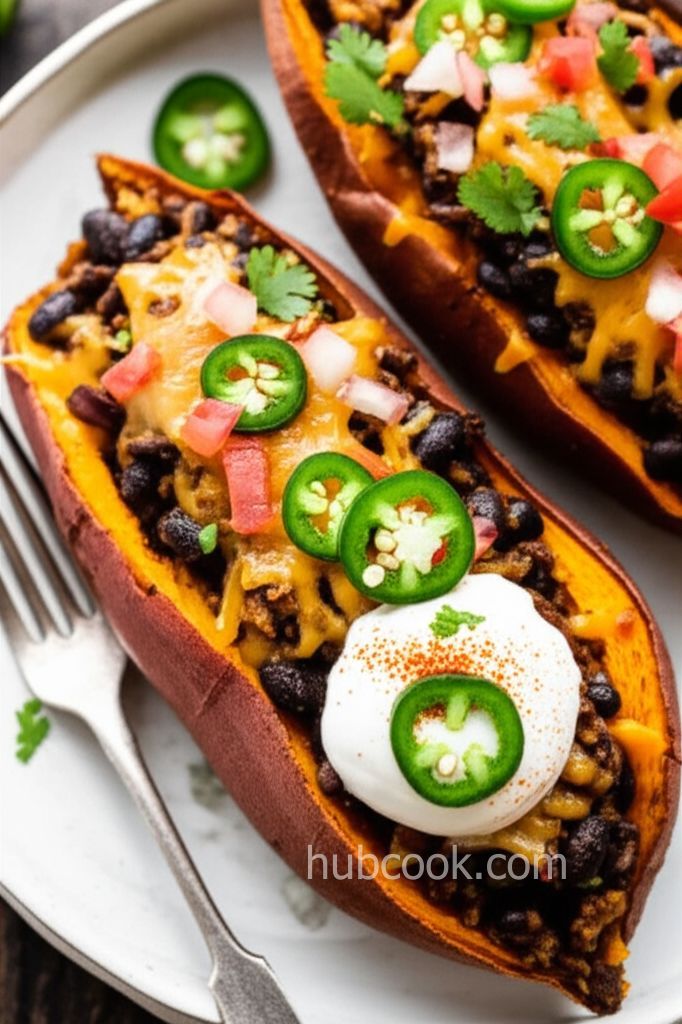 Easy Stuffed Taco Sweet Potatoes