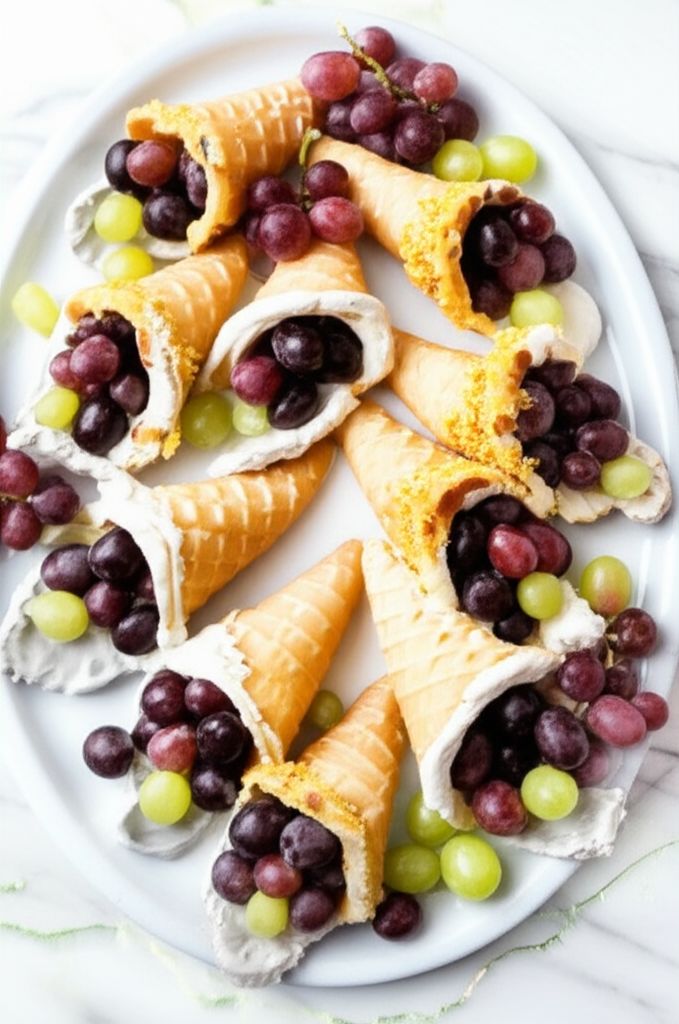 Easy Sugar Cone Cornucopias