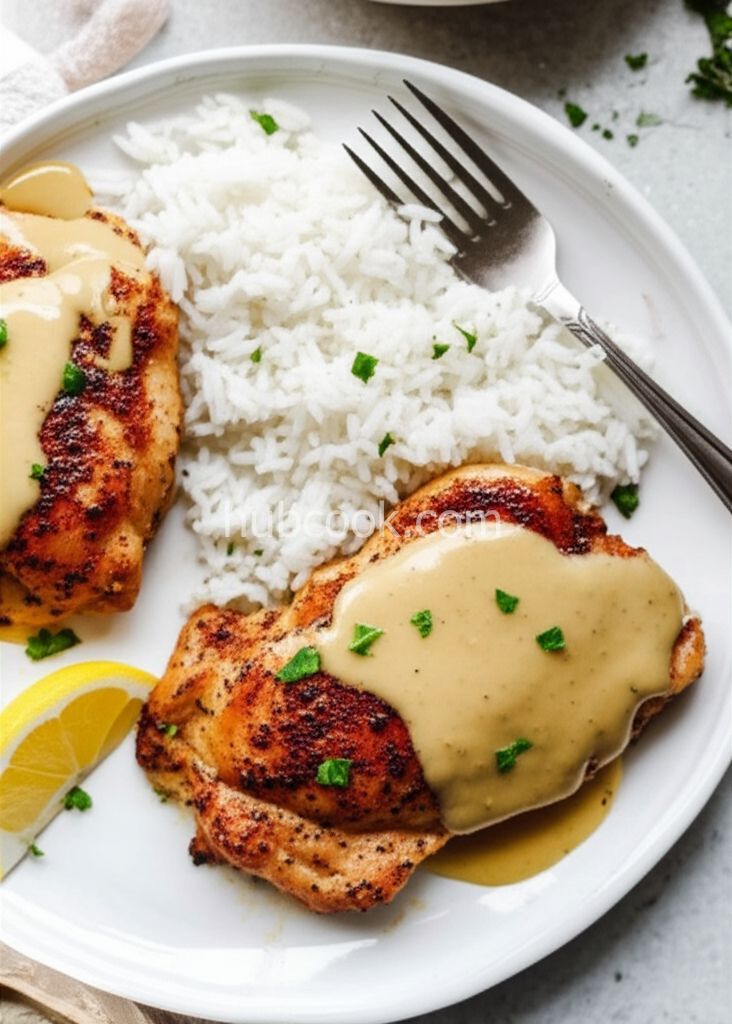 Instant Pot® Lemon-Garlic Chicken Thighs with Rice