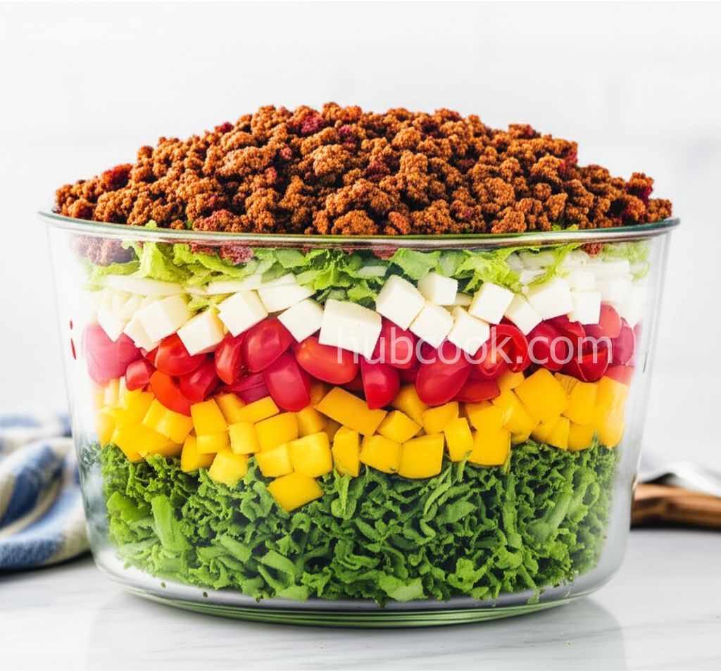 Italian Layered Salad with Bison Pepperoni