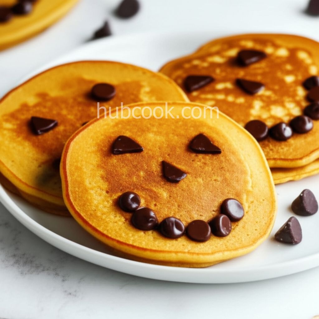 Jack-O-Lantern Pumpkin Pancakes
