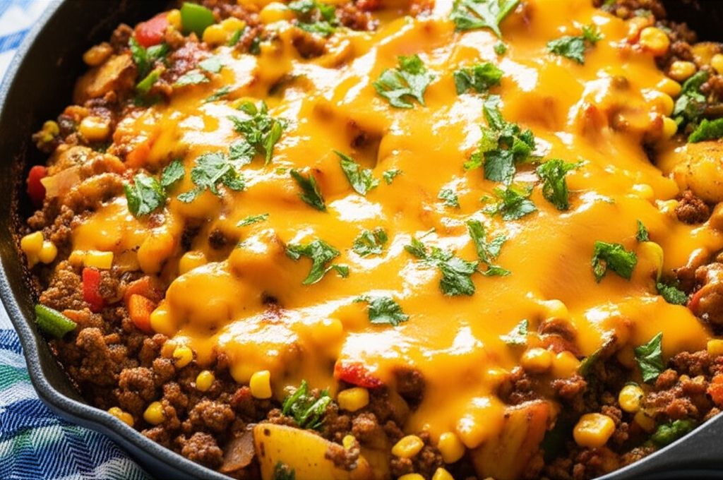 Mexican Ground Beef and Potato Skillet