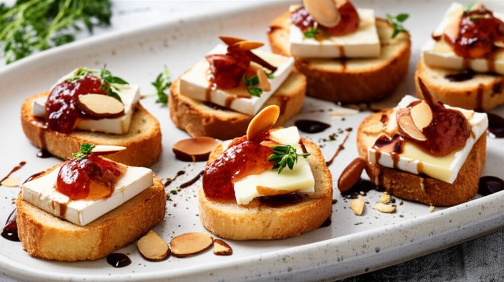 Petit Toasts with Brie, Fig, and Thyme