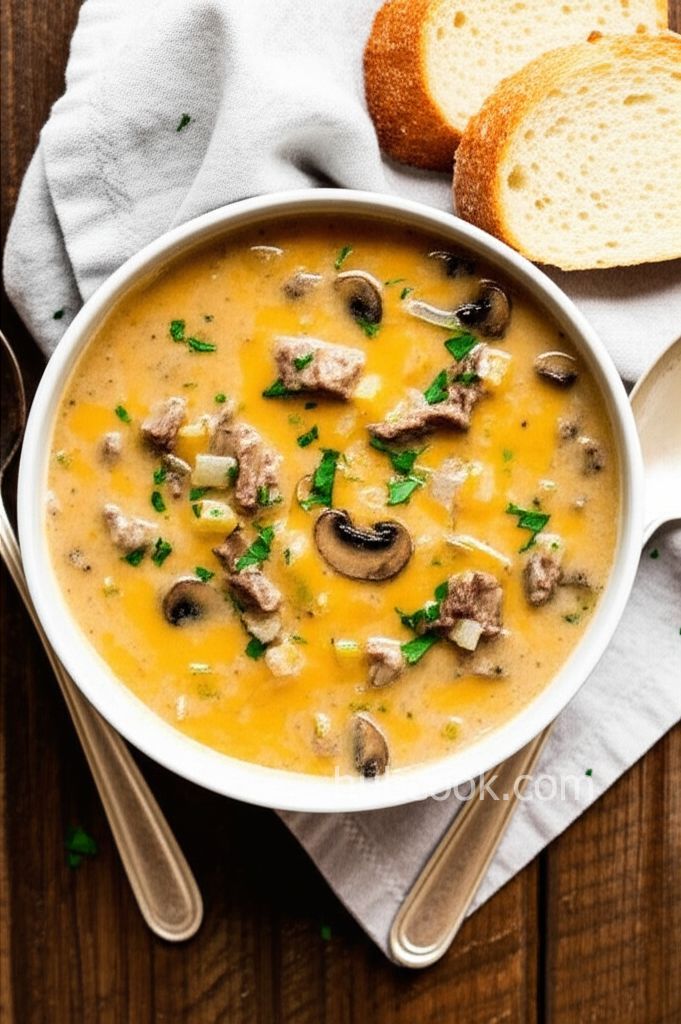Philly Cheese Steak Soup