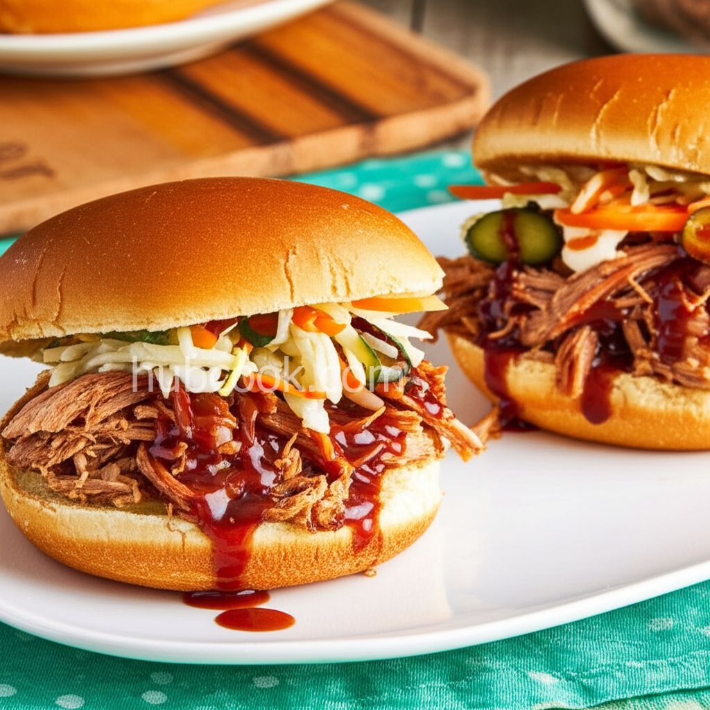 Slow Cooker BBQ Pulled Pork Sandwiches