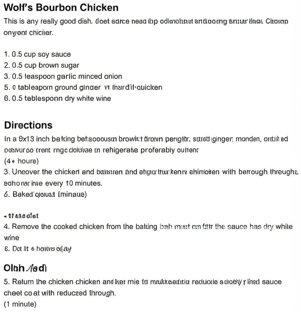Wolf's Bourbon Chicken