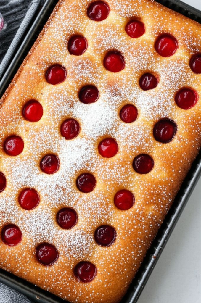Cherry Glazed Sponge Cake