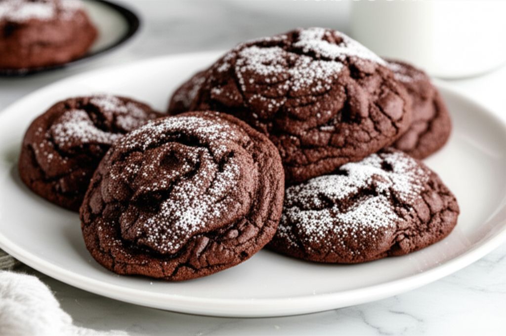 Chocolate Air Cookies with Chocolate Chips