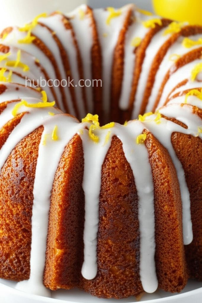 Crumbly Lemon Bundt Cake with Glaze