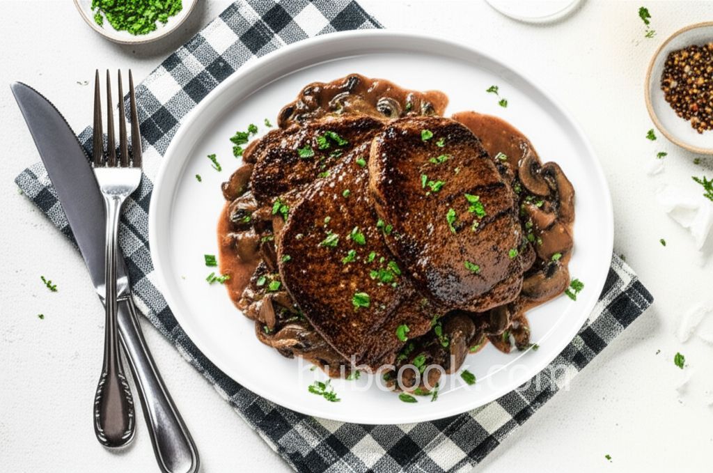 Easy Flat Iron Steak in Wine Sauce