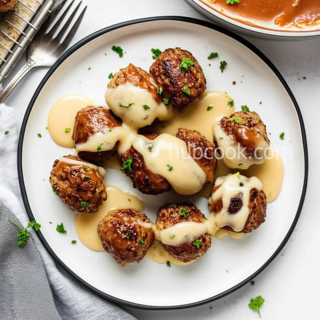 French Onion Meatballs