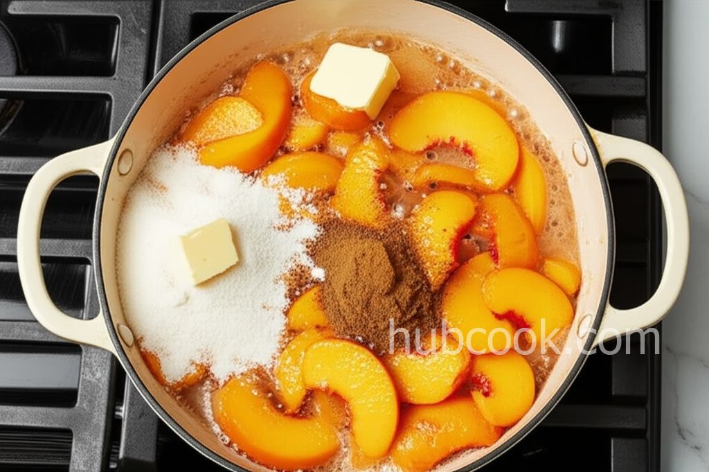 Skillet Peach Dumplings