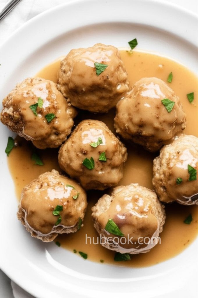 Stuffed French Onion Chicken Meatballs
