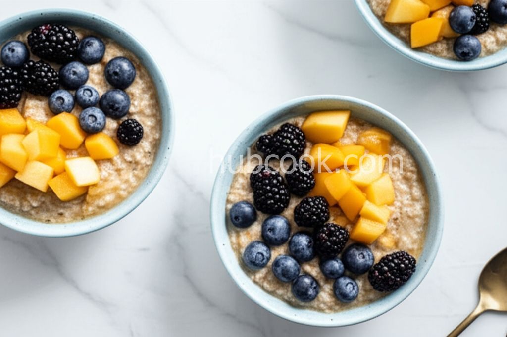 Vegan Overnight Oats with Chia Seeds and Fruit