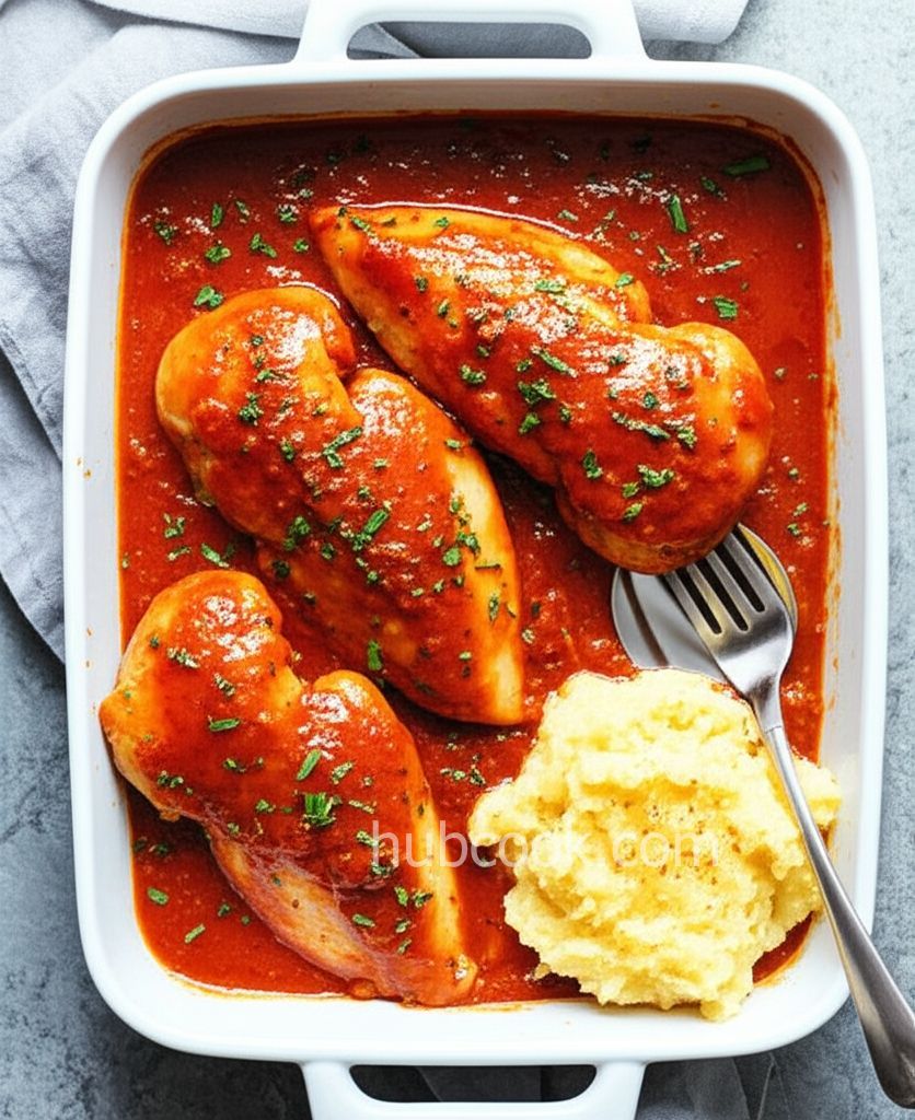 Baked Chicken Breasts in Cinnamon-Tomato Sauce
