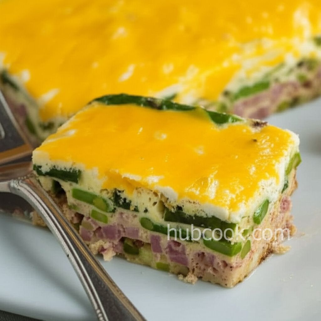Cheesy Ham and Asparagus Bake