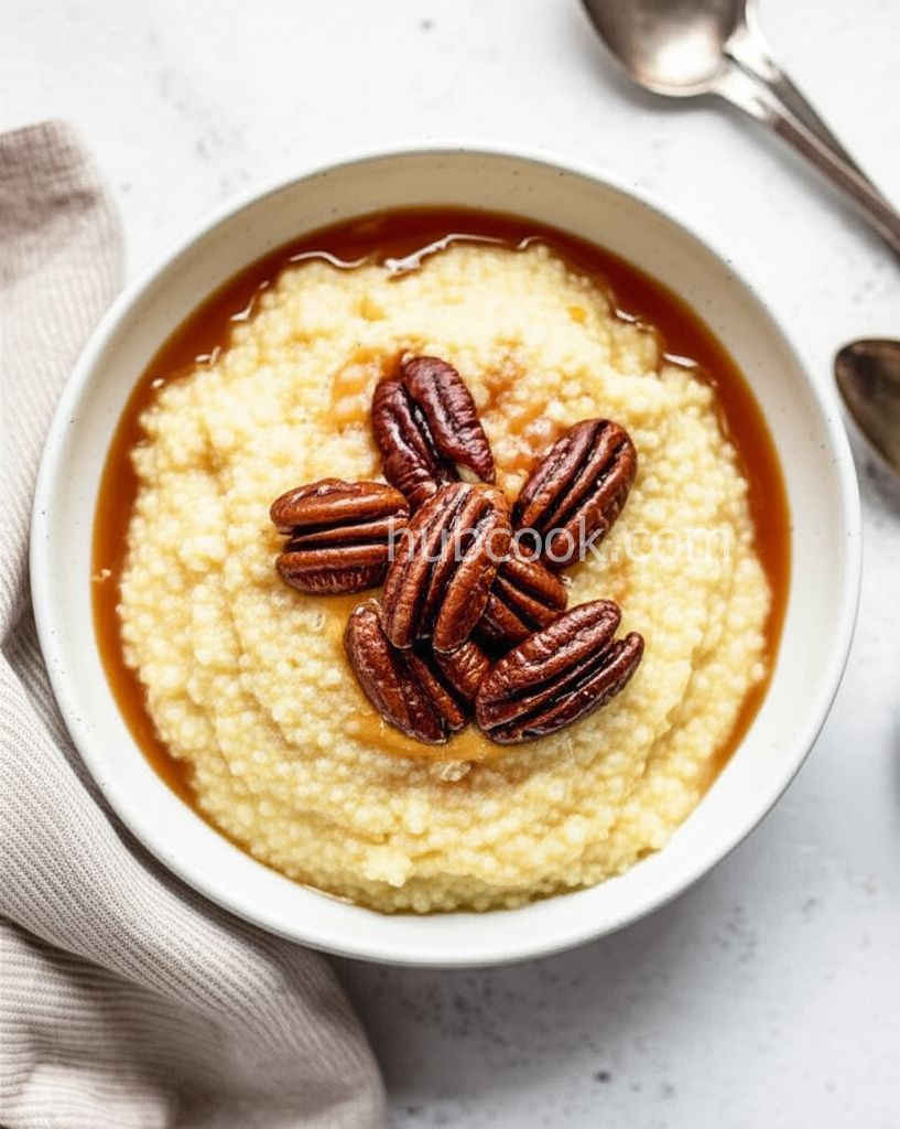 Couscous Pudding with Caramelized Pecans