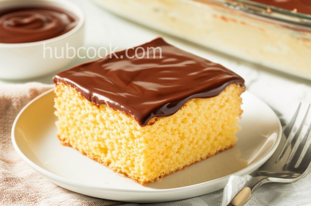 Easy Boston Cream Poke Cake