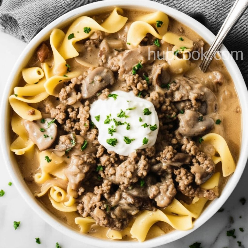 Instant Pot Ground Beef Stroganoff
