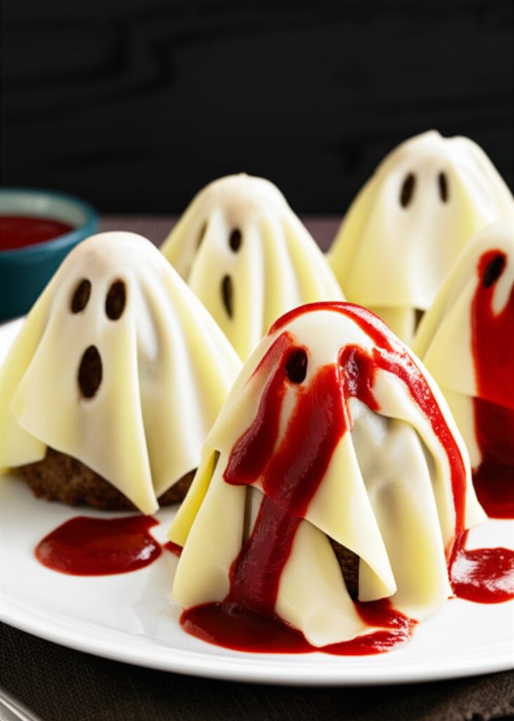 Mini Meatloaf Ghosts