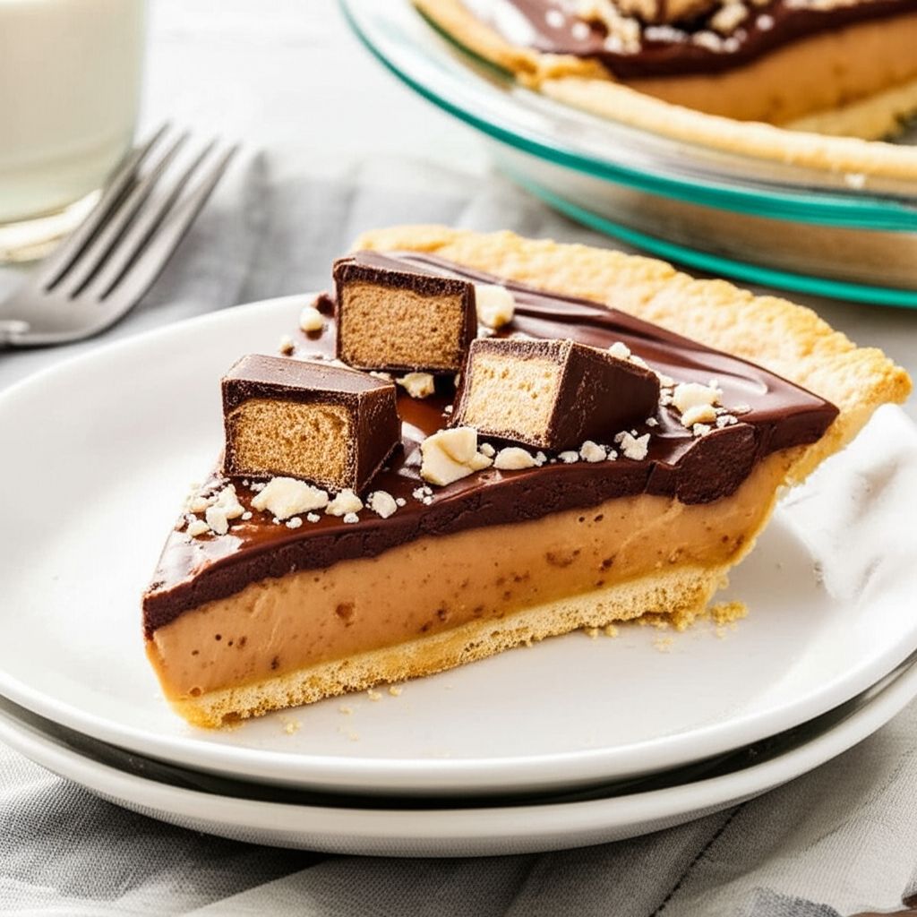 No-Bake Snickers Pie