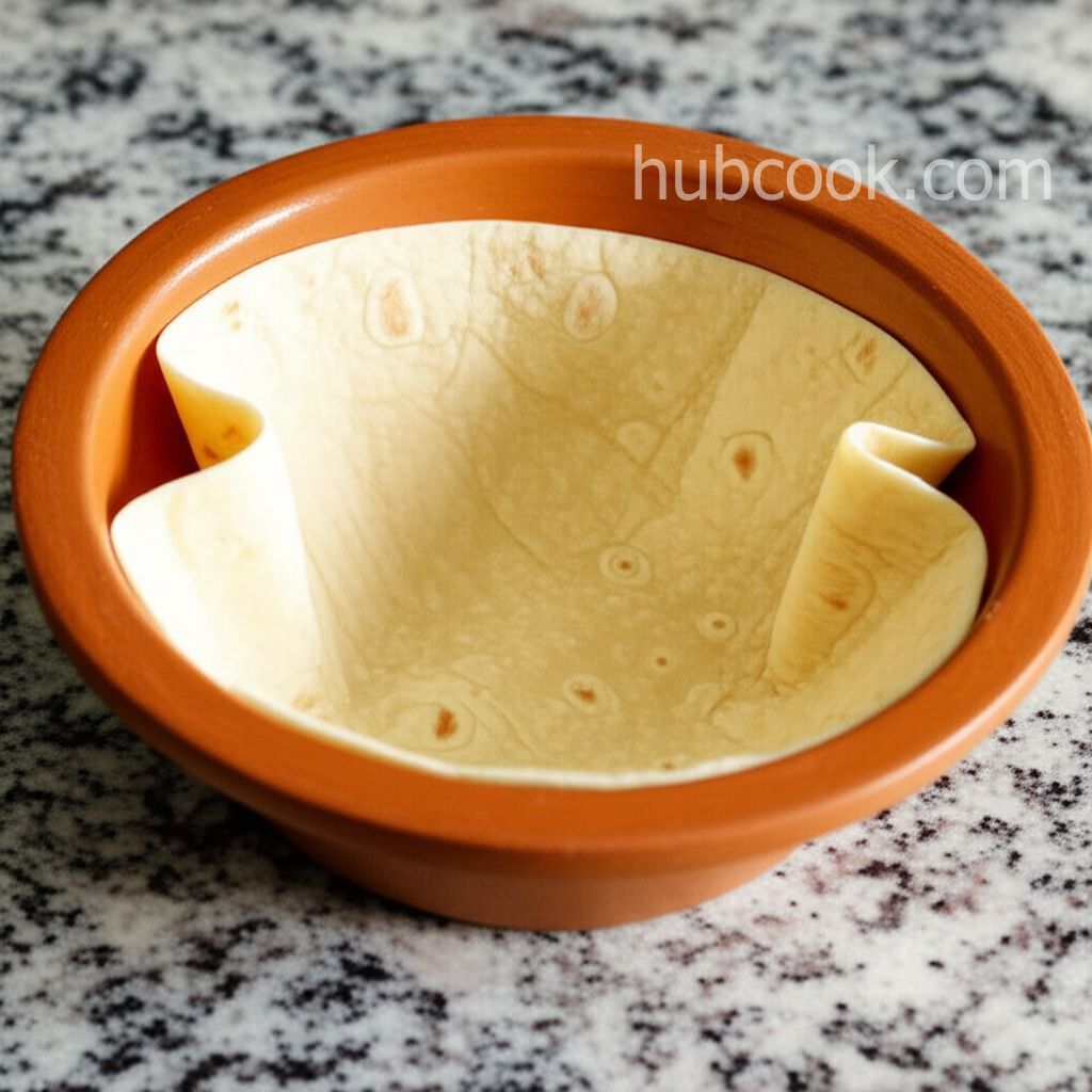 Scrambled Eggs, Cheese, and Avocado Tortilla Bowl