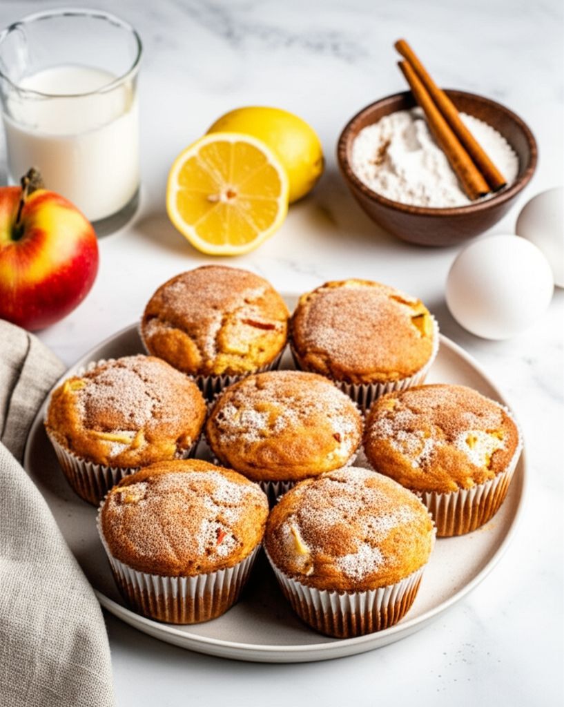 Apple Lemon with Cinnamon Muffins