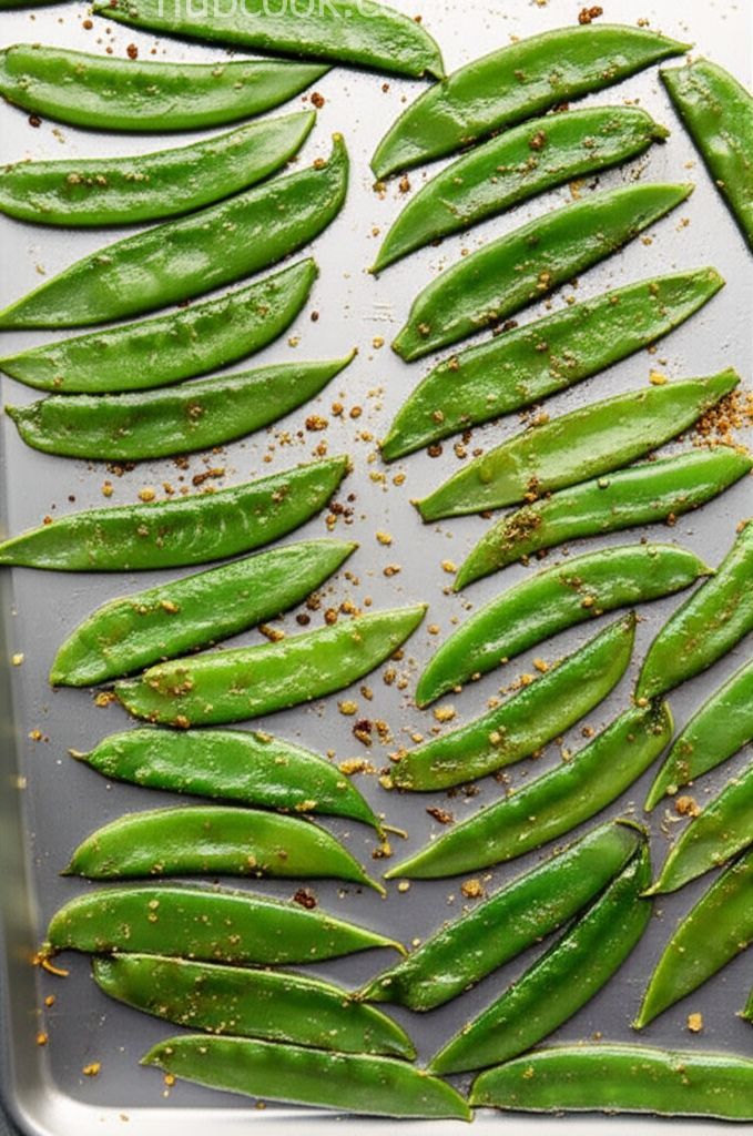 Baked Sugar Snap Peas with Ranch