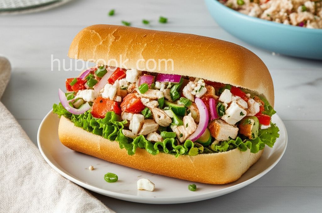 Chopped Greek Chicken Sandwich