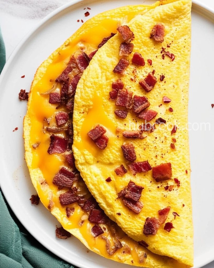 Crispy Bacon and Sweet Onion Omelet
