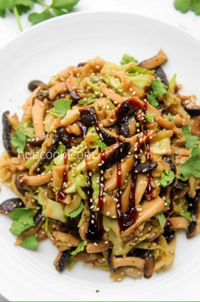 Sesame Cabbage and Mushrooms