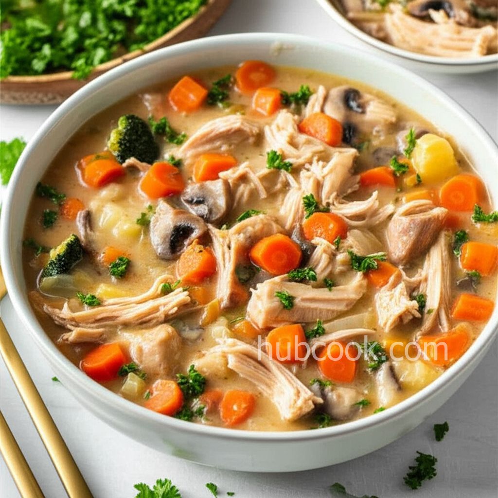 Slow Cooker Chicken Stew with Wild Rice