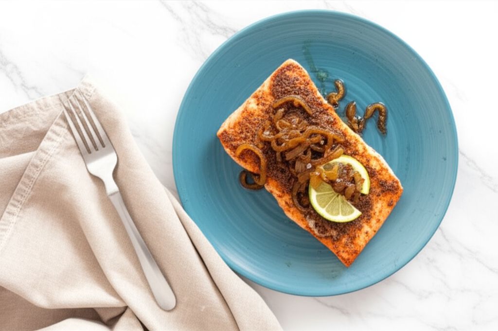 Spicy Salmon with Caramelized Onions