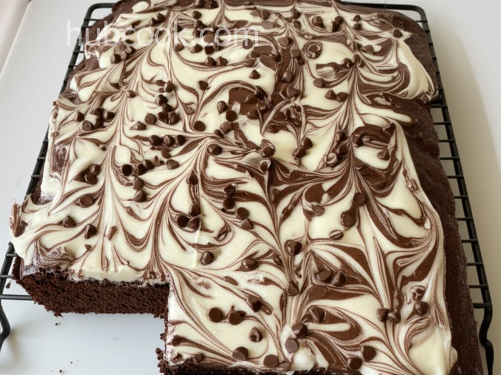 Chocolate Swirl Zucchini Sheet Cake
