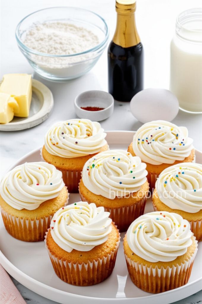 Moist Vanilla Cupcakes