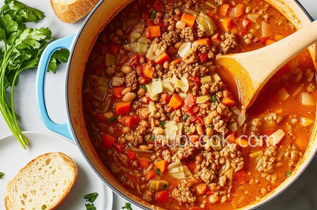 Rustic Cabbage and Sausage Soup