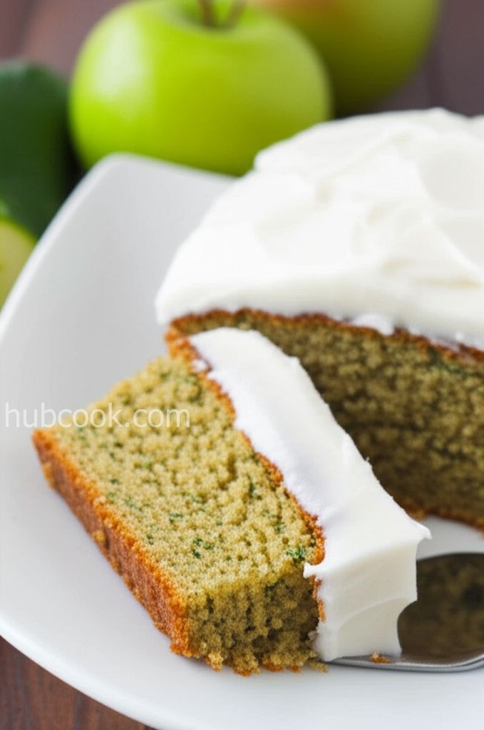 Zucchini Cake with Cream Cheese Applesauce Icing