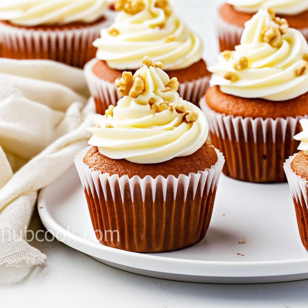 Carrot Cupcakes with White Chocolate Cream Cheese Icing