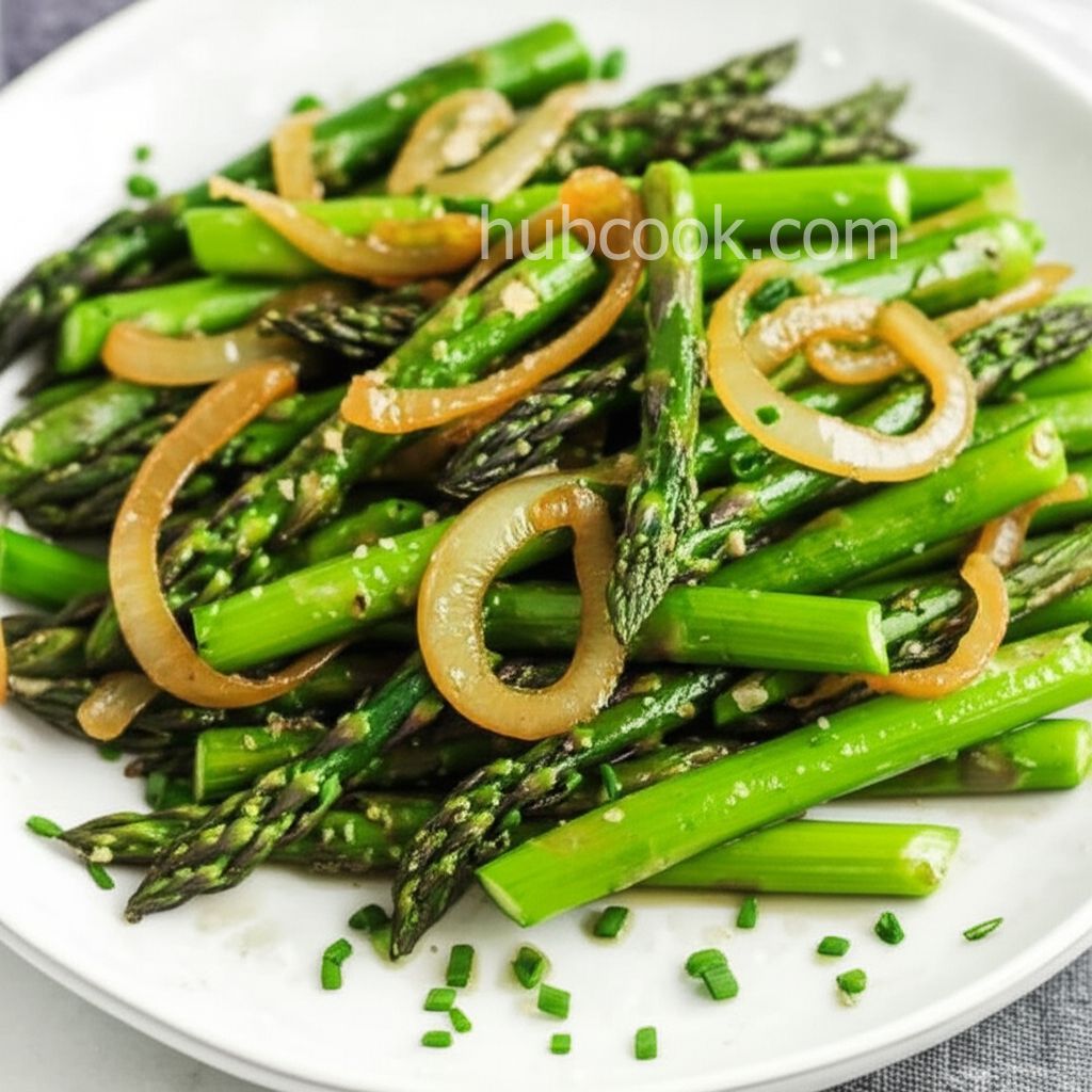 Pan-Fried Asparagus with Onions