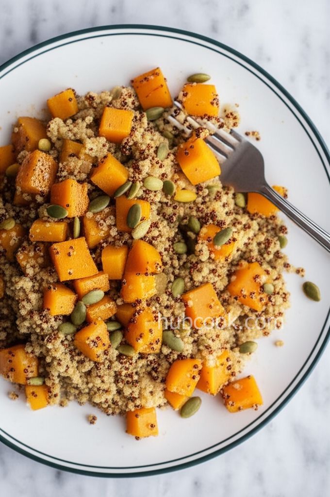 Roasted Butternut Squash Quinoa with Pumpkin Seeds