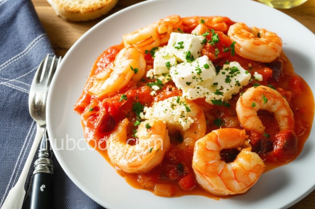 Shrimps Saganaki (Greek Recipe)
