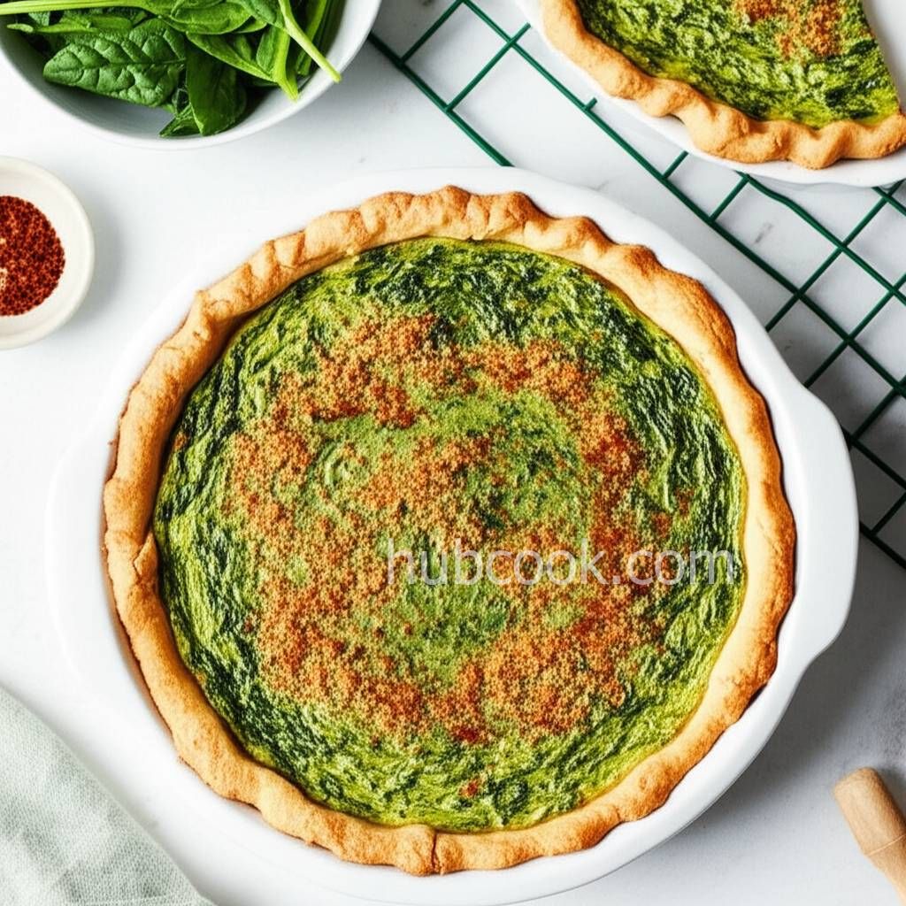 Spinach Quiche with Cottage Cheese