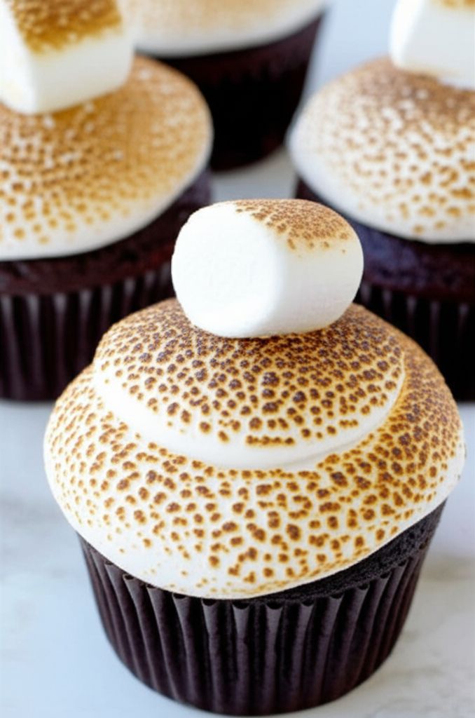 Toasted Marshmallow Cupcakes
